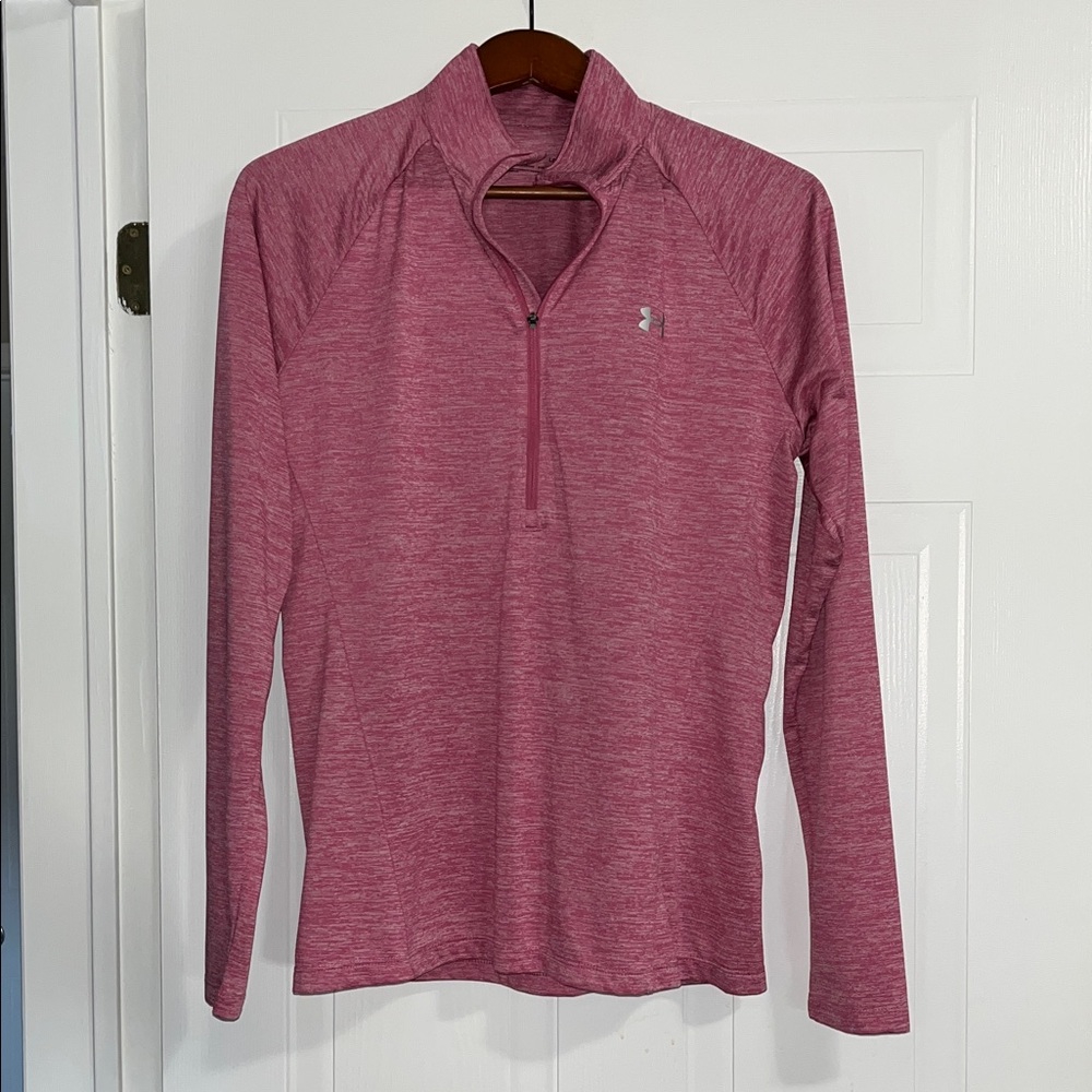 Under Armour Women's Heathered Pink Long Sleeve Top